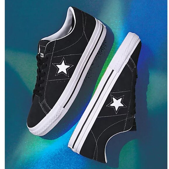 Converse Other - Converse One Star Pro Black & White Suede Skate Shoes m10,wo 11.5 Like NWOT
